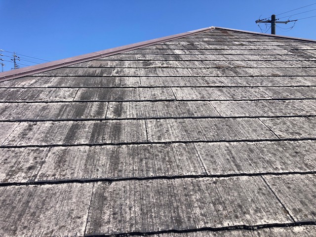 瀬戸市経年劣化したカラーベスト屋根のカバー工事事例。訪問営業で気になりご相談